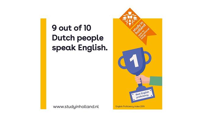 9 out of 10 Dutch people speak English.